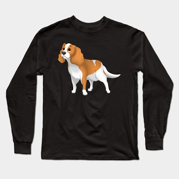 Cavalier King Charles Spaniel Dog Long Sleeve T-Shirt by millersye